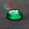 Russian Emerald Stone Oval Flat Bottom Transculent.