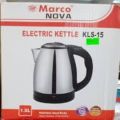 Marco Nova Electric Kettle 1.8 Litter KLS-18 black & silver color, For Hot water, Hot Tea, Hot Coffee, Gift item for birthday, marrige  And Home Decoration. Nova Electric Kettle. 