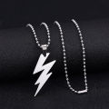 N XL Xiao Zhan Wang Yibo same style lightning pendant necklace trendy simple couple personality pendant sweater chain men. 