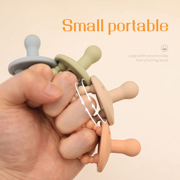 Edible Silicon Smiling Face Pacifier Anti-Flatulence Super Soft Simulation Nipple Happy Bite Sleepy Nipple