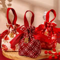 String Candy Bag Customizable Printed Small Drawstring Pouch Reusable Gift Bag for Wedding Party Favors Events Guests.