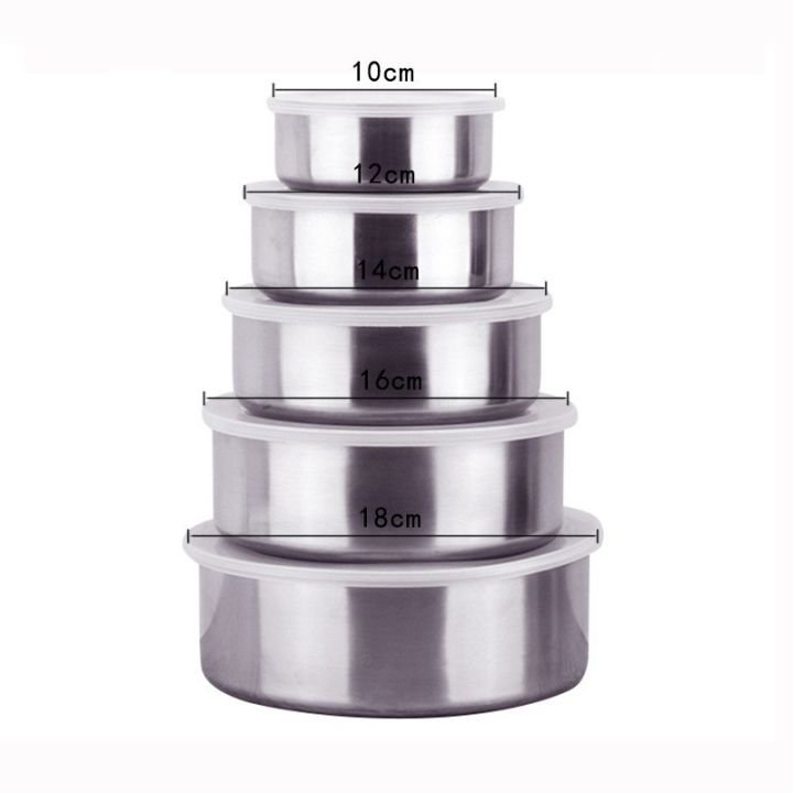 Five-piece%20stainless%20steel%20crisper%20kitchen,%20refrigerator,%20crisper%20bowl,%20ice%20bowl%20set,%20food%20storage,%20promotional%20giveaway,%20lunch%20box%20-%20Image%205