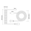 Type-C USB Keyboard TypeC USB Cable Mechanical Keyboard Coiled Aviator Wire 1.5m. 