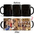 1Pcs 350mL One Piece Coffee Mugs Color Change Tea Cup Luffy Zoro Anime Cartoon Novelty For Gifts Birthday Party Multiple Styles.