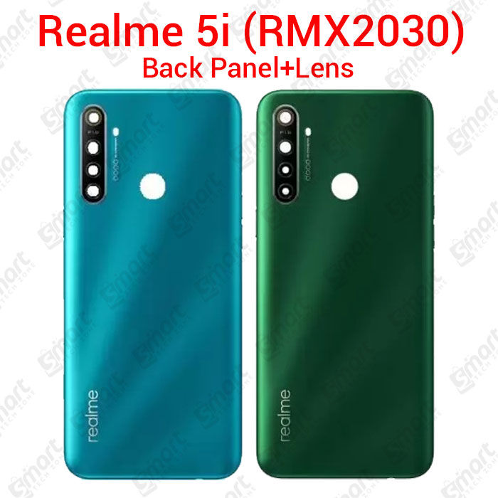 Realme 5i RMX2030 Back Panel/Backshell/ Casing + With and With Camera Lens + Side Buttons With Logo-All Colors Available