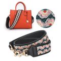 Cowhide Embroidery Bag Strap Genuine Leather Embroidered Bag Strap Supply Wide Bag Strap Shoulder Strap Single Shoulder Crossbody Ladies Wide Bag Strap.
