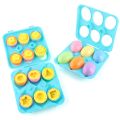 Children's Early Learning Educational DIY Matching Clever Egg Math Toys Mixed Shape Pair Bumping Toys Yellow. 