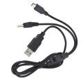 【100%-original】 2 in 1 USB Charger Charging Data Transfer Cable for Sony PSP 2000 3000 to PC.