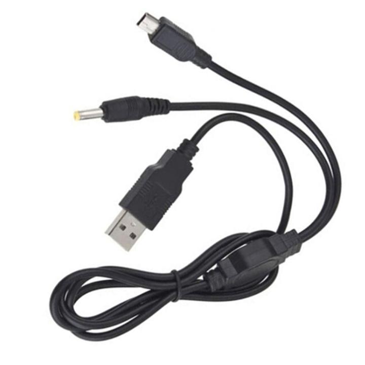 【100%-original】 2 in 1 USB Charger Charging Data Transfer Cable for Sony PSP 2000 3000 to PC