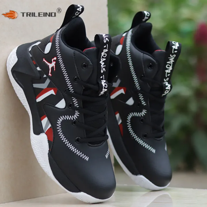 TRILEINO%20Professional%20Men's%20White%20Red%20Blue%20Basketball%20Shoes%20Basketball%20Sneakers%20Anti-skid%20High-top%20Couple%20Man%20Basketball%20Boots%20KEEMEEUYZO%20-%20Image%203