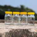 Full Airtight 250 ml. 04 Pcs Glass Jar for Kitchen & Dining. Glassware Food container with new steel cap..