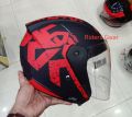 Vega Lark Red And Black Halfface Helmet For Riding Bike.. 