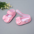 【Happy childhood memories】(NEW)New Baby Girl Shoes Big Lace Bowknot Newborn Princess Cotton Shoes Non-slip Soft Sole Toddler Shoes First Walkers.