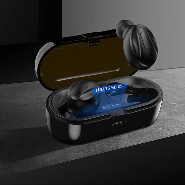 XG-13 TWS Bluetooth Earphone Wireless Headphones V5.0 In-ear Headset Waterproof Noise Reduction Earbuds With LED Power Display with Portability