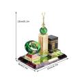 Miniature Figurines Garden Ramadan Crafts Muslim Kaaba Clock Tower Model Islamic Architecture Handicrafts Home Desktop Decor - Clock.