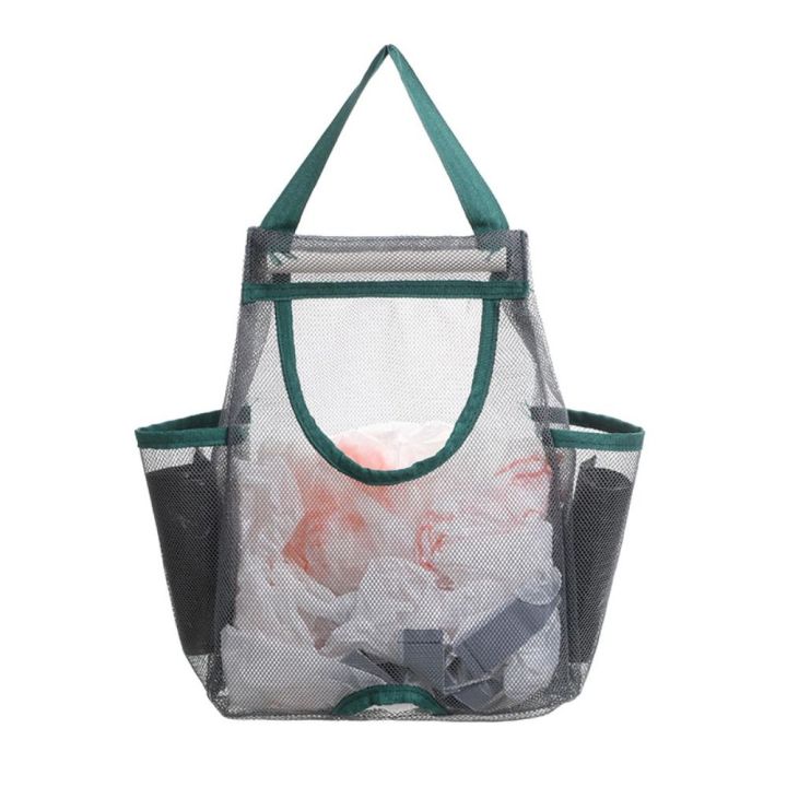 【Top Picks】 Efficient Wall Mounted Storage Hanging Bag Mesh Fabric Large Capacity Hanging Fruit Basket Space Saving Green Garbage Bag Kitchen