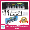 Miles 3738 Electronic BIG Keyboard Piano with 37 Keys With Microphone for kids (AC/DC Power). 