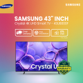 Samsung 43U8000F 43 Inch Crystal 4K UHD Smart TV with Official Warranty.