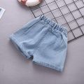 Baby Girls Shorts Jeans Kids Eastic Band Short Pant 2022 Summer 1 To 4 Yrs Children's Cartoon Printed Trousers Casual Clothing.