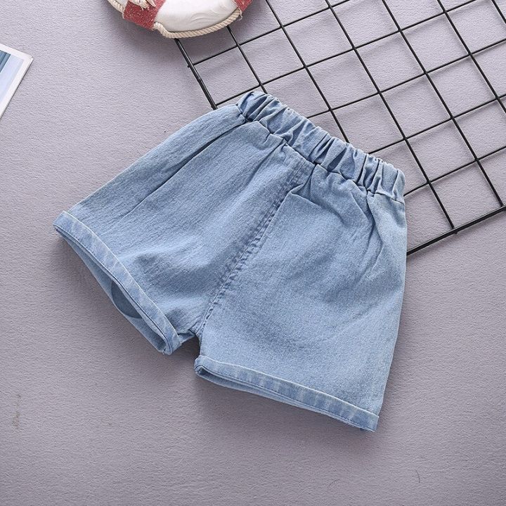 Baby%20Girls%20Shorts%20Jeans%20Kids%20Eastic%20Band%20Short%20Pant%202022%20Summer%201%20To%204%20Yrs%20Children's%20Cartoon%20Printed%20Trousers%20Casual%20Clothing%20-%20Image%204