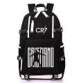 CLuo Schoolbag BackpackCR7Football Star Luminous Personality Peripheral Male and Female Students Ronaldo Backpack Leisure.