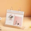 Desktop Photo Stand Flip Design Transparent Acrylic Material Mini Album Small Vertical Acrylic Stand for Home Decor Office. 