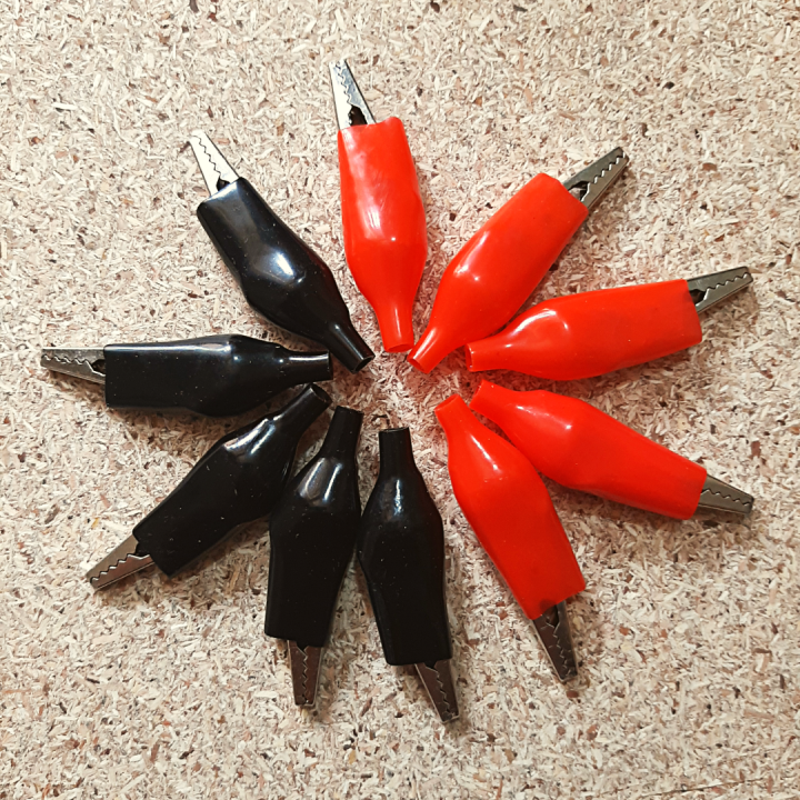 Alligator Clip 45mm Red Black 2-10 pcs bundel best quality