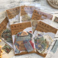 40pcs/pack Museum Series Decorative Stickers Scrapbooking Stick Label Diary Album Stationery Retro Stamp Plant Sticker.
