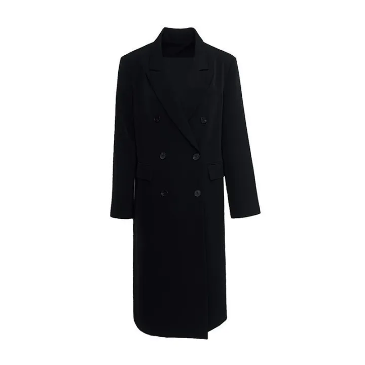 Black%20Suit%20Trench%20Coat%20Women2022Autumn%20New%20High-Grade%20Temperament%20Wild%20Slimming%20Mid-Length%20Coat%20Coat%20-%20Image%203