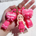 Pink Barbie Key Chain Doll Pendant Love Key Ring Headphone Case Charms Bag Decor Cherry Super Store.