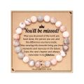Natural Healing Stone Bracelet Elastic Bangle Beads Natural Healing Stone Bracelet Elastic Gift Gold Crown Butterfly Pendant.