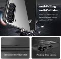 For Samsung Galaxy S24 / S24 Plus / S24+  Magic Mask Q Series Clear Case Compatible Case Shockproof Hard PC +Soft Silicone [Not Yellowing] Transparent Protective Slim Hard Back Cover with Silicone Frame- Black. 