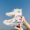 Women's UV Color-Changing Canvas Shoes Spring2022New Trendy Korean Style High-Top Net Red Plate Shoes Trendy Crayon Xiaoxin.