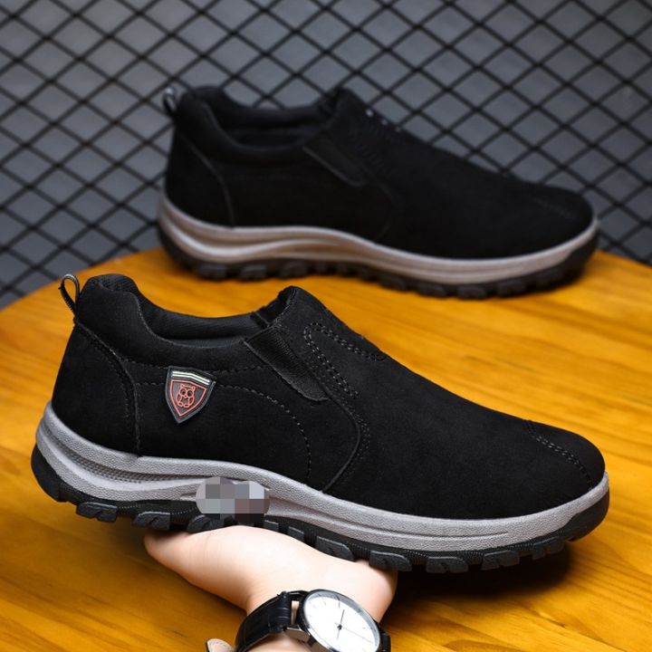 Men's Casual Shoes Fall 2023 New Sports Leather Casual Shoes Fashion Travel Dad Shoes Outside