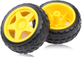 2 Pcs Smart Robot Wheels Car Tyres For Gear Motor.