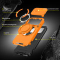 lthmy for Honor 600 Pro Casing Sliding Window Ring Phone Case Bracket Shockproof Protection Stand Holder Anti Fall Hard Back Cover.