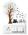 Switch Board Sticker Floral Stickers Wall Stickers Light Switch Sticker Multi Design - Pack of 1 (8 Stickers).