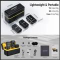NEEWER CM28 Wireless Lavalier Lapel Microphone Recorder with Portable Charging Case For iphone Smartphone PC/ MAC Camera. 