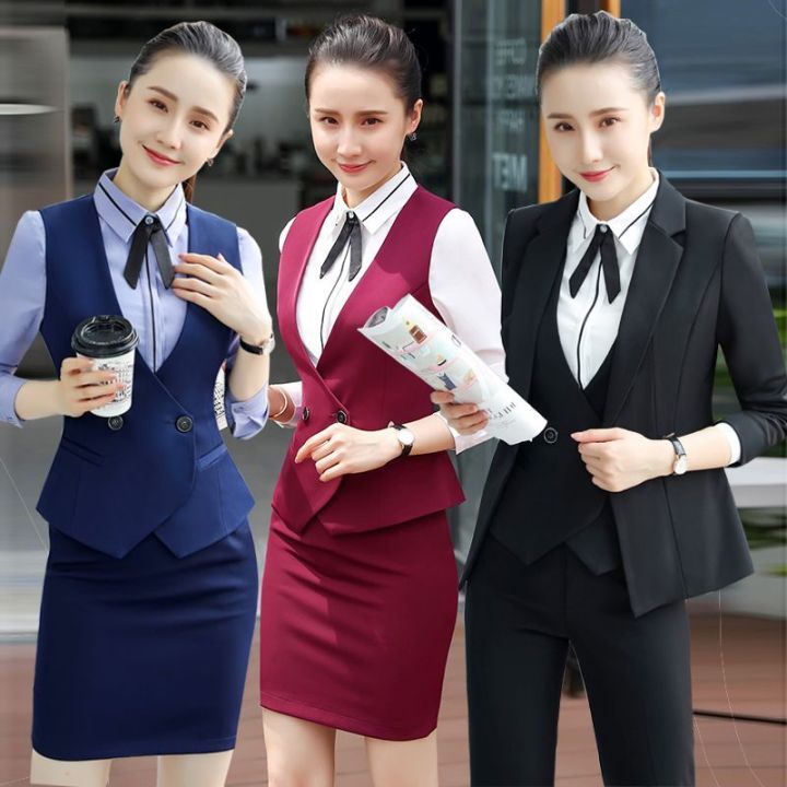 Front%20Desk%20Labor%20Suit%20Women's%20Spring%20and%20Autumn%20Reception%20Hotel%20Beautician%20Work%20Clothes%20Women's%20Hotel%20Business%20Suit%20Vest%20Three-Piece%20-%20Image%206