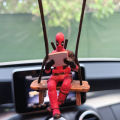 Car Interior Decoration Funny X-Men Deadpool Mini Figures Auto Dashboard Rearview Mirror Decoration Car Interior Accessories. 