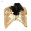 Indian Sultan Turban Hats Pleated Indian Cap Arab Headwear Sultan Hat for Fancy Dress. 