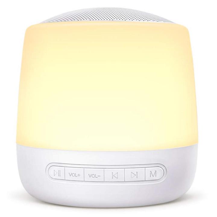 Baby Sound Machine White Noise Machine with Night Light 28 Soothing Sounds 32 Volume Levels Timer & Memory Function Night Light for Kids with Press Control