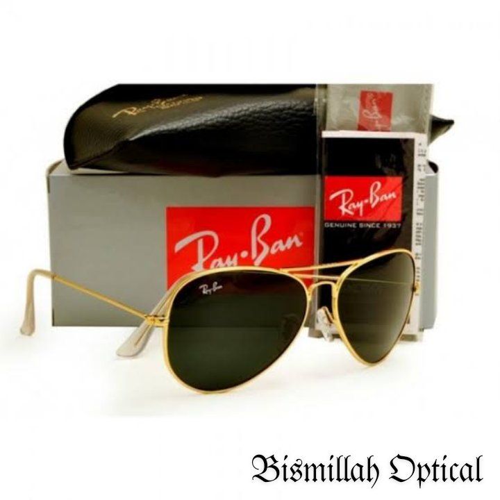 New Pilot Shape Premium Quality Ray-Ban Fashionable Golden Frame Black  Glasses Sunglass for men