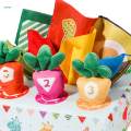 Sensory Pull Along Toddlers Tissue Box 2 in 1 Funny Carrot Mat for Montessori Motor Skills. 