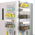 Refrigerator Storage Shelf Fridge Wall Side Hanging Storage Rack Kitchen Shelf Towel Bottle Spice Organizer Kitchen Gadgets Tool. 