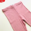 Toddler Girls Cotton Ribbed Lettuce Cuff Full Length Leggings From Levin. 