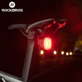 ROCKBROS Smart Brake Tail Light Waterproof Rechargeable MTB Rear Light Ultralight Long Battery Life Bicycle Warning Light Bike Accessories. 