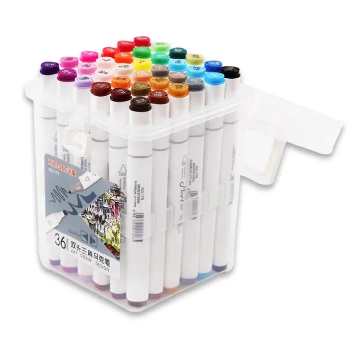 Baile%2036%20Colors%20Art%20Markers%20Set,%20Dual%20Tips%20Permanent%20Artist%20Coloring%20Drawing%20Markers%20Pen%20-%20Image%203