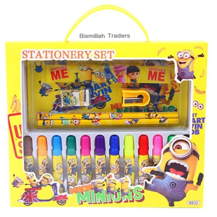 Kids Stationery Set Cartoon Birthday Gift Bag Goodies Bag Pencil Box 18 Pcs  Pencil Bag