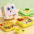 Cute cartoon chicken plastic lunch box for students, trendy lunch box for office use. 